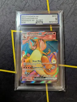 2023 Pokemon Scarlet & Violet 151 183/165 Charizard Ex Ultra Rare AGS MINT 9 - Image 1