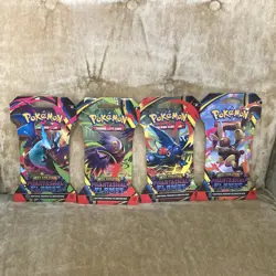 Pokemon Cards TCG Mega Evolution Phantasmal Flames X4 Booster Packs Sleeved Set - Image 1