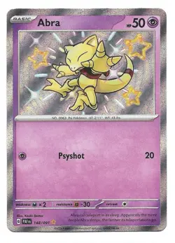 Abra 148/091 SV: Paldean Fates Holo Shiny Rare Pokemon Pokemon TCG - NM - Image 1