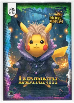 POKEMON PIKACHU COSPLAY - LABYRINTH #139 * GALAXY HOLO - Image 1