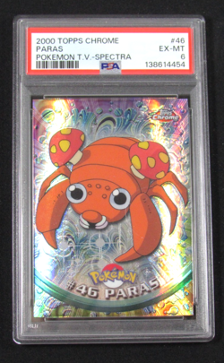 2000 Topps Chrome Pokemon T.V. #46 SPECTRA PARAS PSA 6 EX-MT - Image 1