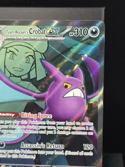 Pokemon Team Rocket's Crobat ex 217/182 Destined Rivals Ultra Rare Full Art NM - Image 3