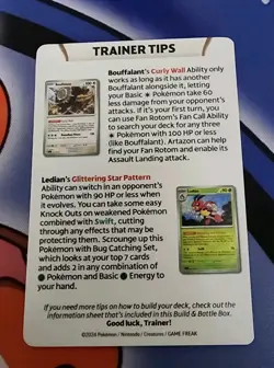 Pokemon - Lapras - Stellar Crown - Trainer Tips Card - Boufalant / Ledian - Image 2