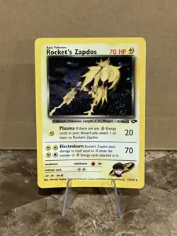 Pokemon Rocket’s Zapdos 15/132 Holo SWIRL! LP Gym Challenge - Image 3