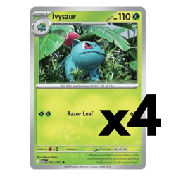 4x Ivysaur - 002/132 - ME01: Mega Evolution Pokemon Playset x4 - Image 1