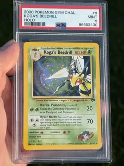 Pokemon Gym Challenge Koga's Beedrill Holo Rare 9/132 PSA 9 Unlimited English - Image 1