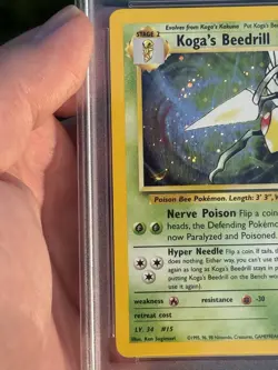 Pokemon Gym Challenge Koga's Beedrill Holo Rare 9/132 PSA 9 Unlimited English - Image 5