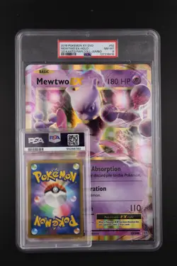 MewTwo EX Holo 52 Pokemon PSA 8 Jumbo 2016 Kanto Power Collection - Image 3