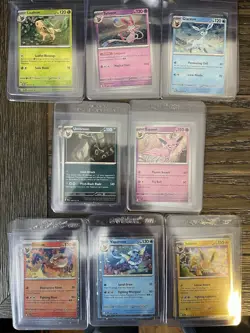 Pokemon Prismatic Evolutions Costco Mini Tin Cosmos Promo Cards Set of 8 - NM - Image 1