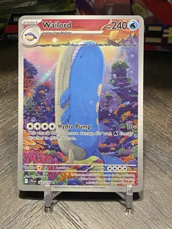 Wailord 162/159 Journey Together Illustration Rare Pokemon Card - Image 1