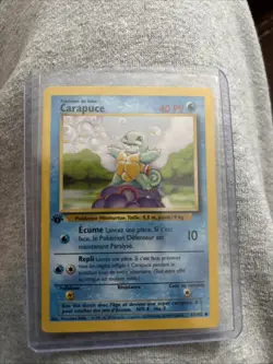 1st Edition French Squirtle (Carapuce) 63/102 Base Set 1999 Pokemon Near MintWow - Image 1