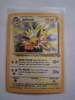 Jolteon 04/64 Jungle Holo Rare Stage 1 70 HP Unlimited Pokemon TCG 1999 - Image 1
