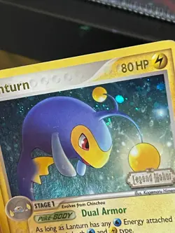 POKEMON LANTURN 19/92 RARE COSMOS HOLO WITH SWIRL STAMPED EX LEGEND MAKER DM - Image 5