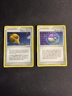 Pokemon TCG Master Ball and Ballon Berry EX Deoxys Stamped Reverse Holo - Image 1