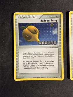 Pokemon TCG Master Ball and Ballon Berry EX Deoxys Stamped Reverse Holo - Image 3