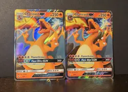 Pokemon TCG Charizard GX Holo Ultra Rare Card Hidden Fates 9/68 Lot Of 2 - Image 1