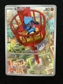 Pokemon TCG Riolu 010 Holo Mega Evolution Black Star Promo - Image 1