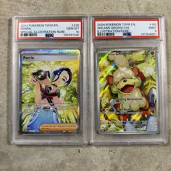 POKEMON TWM EN-TWILIGHT MASQUERADE 220 PERRIN & HISUIAN SIR GROWLITHE PSA 10 9 - Image 1