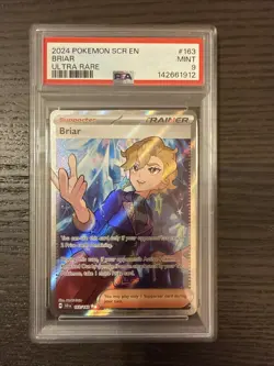 Briar 163/142 Ultra Rare 2024 Pokemon Trainer Stellar Crown PSA 9 Mint - Image 1