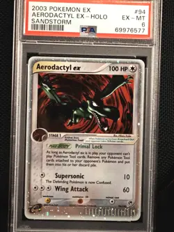 PSA 6 EX-MT Holo Aerodactyl ex - Pokemon EX Sandstorm 94/100 - Image 1