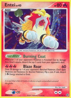 ENTEI 4/132 HOLO RARE SECRET WONDERS POKEMON LIGHTLY PLAYED - Image 1
