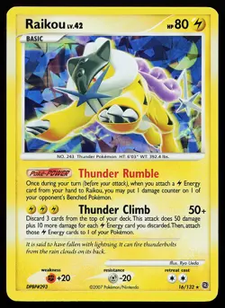Raikou 16/132 Cracked Ice Holo Secret Wonders Pokemon Card - Image 1