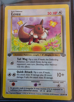 1999 Pokemon WOTC Eevee 51/64 Jungle 1st edition - Image 1