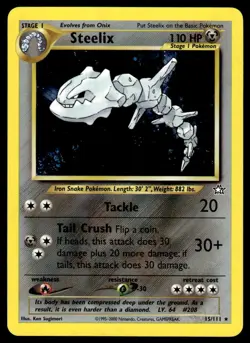 Pokemon TCG Neo Genesis #015/111 Steelix LP+ - Image 1