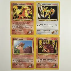 Pokemon TCG Gym Challenge Blaine’s Growlithe Vulpix Dodrio Lot Of 4 - Image 1