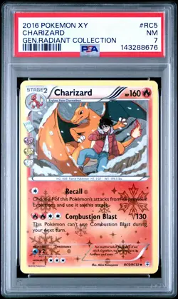 2016 POKEMON XY GENERATIONS RADIANT COLL #RC5 CHARIZARD PSA 7 - Image 1