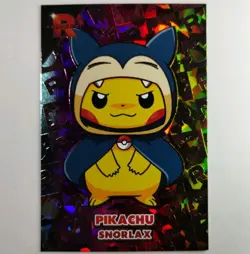 Pikachu Snorlax Poncho Rainbow Holo Pokemon Rocket Card Database - Image 1