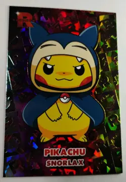 Pikachu Snorlax Poncho Rainbow Holo Pokemon Rocket Card Database - Image 4