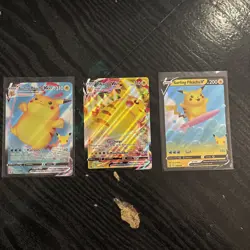 Lot Of 3 Pikachu Pokemon Cards - Image 1