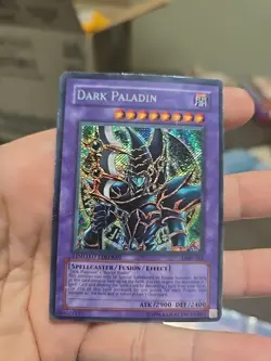 Yugioh Dark Paladin DMG-001 Secret Rare Limited Edition Damaged - Image 1