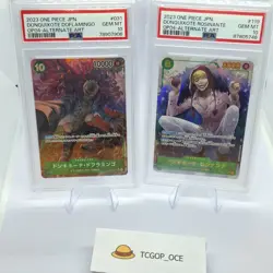 PSA 10 Doflamingo + Rosinante OP04-119 OP04-031 (2 Slab Combo) One Piece Jpn - Image 1