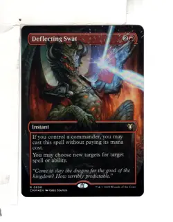 MTG SkeenAB Deflecting Swat BORDERLESS FOIL from Commander Masters. NM. - Image 1