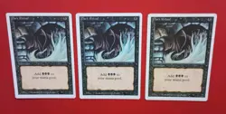 Magic the Gathering MTG Revised DARK RITUAL X 3 ( 2 MP & 1 HP) 1 w DENT 1994! - Image 2
