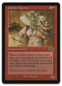 Goblin Matron #191 (LP) Urza's Saga USG Magic MTG - Image 1