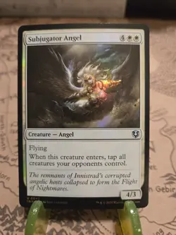MTG Subjugator Angel Innistrad Remastered Foil Uncommon NM - Image 1