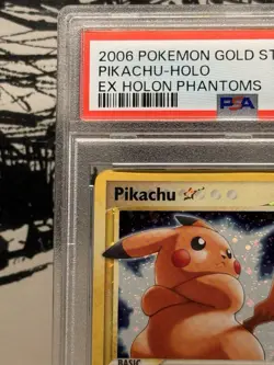 Pokemon Pikachu Gold Star 104/110 EX Holo PSA 5 English Holon Phantoms 2006 - Image 2