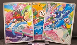 Pokemon First Partner Illustration Series - Alola Starters Popplio Rowlet Litten - Image 1