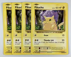 Pikachu 35/108 (4x) Playset Lot Pokemon XY Evolutions Common Flat Shipping - Image 1