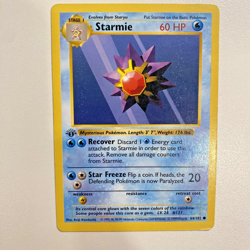 Starmie 64/102 1st Edition Shadowless Base Set Regular LP - Pokemon Card - Image 1