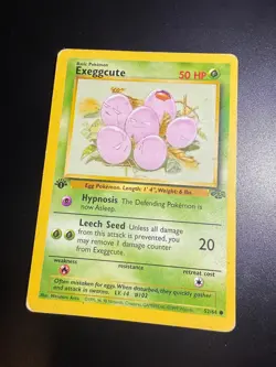 EXEGGCUTE 52/64 COMMON JUNGLE POKEMON HEAVILY PLAYED 1ST EDITION - Image 1