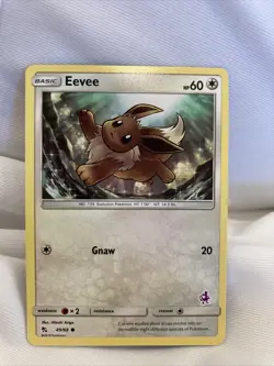Eevee 49/68 Hidden Fates/battle box Common Pokemon Card mewtwo stamp - Image 1