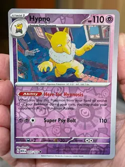 POKEMON HYPNO 097/165 UNCOMMON REVERSE HOLOFOIL SCARLET & VIOLET 151 NM CARD - Image 1
