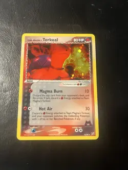 Pokemon Team Magma's Torkoal 12/95 EX Team Magma vs. Team Aqua Holo Rare 80 HP - Image 1