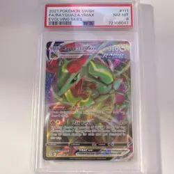 Pokemon Rayquaza VMAX Ultra Rare Holo SWSH07 Evolving Skies 111/203 PSA 8 - Image 1
