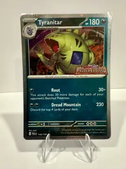 Tyranitar - 135/193 Pokemon Paldea Evolved Premium Collection Stamped Promo Card - Image 1
