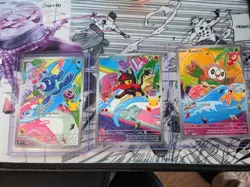 Pokemon First Partner Illustration Collection Alola Rowlet, Litten, Popplio - Image 1